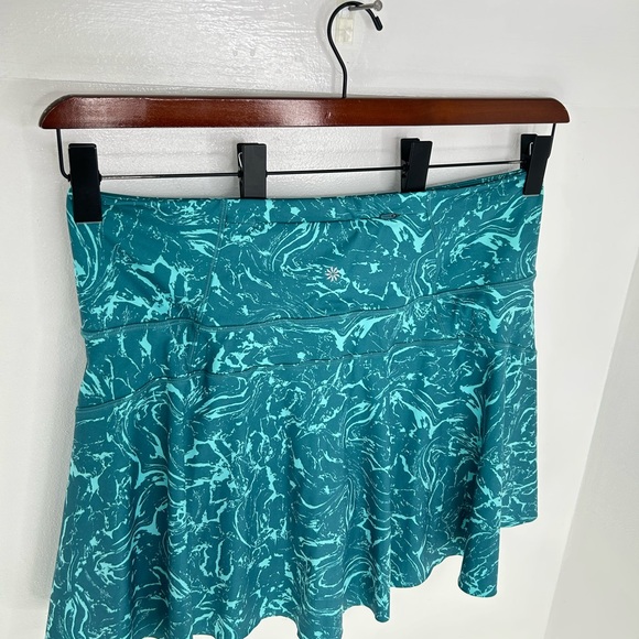 Athleta Ace Printed Tennis Skort 15.5" Size‎ 1X Teal Active Pockets Pickelball - Picture 9 of 14